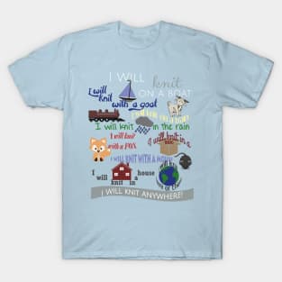 Knitting Products: I Will Knit on a Boat T-Shirt